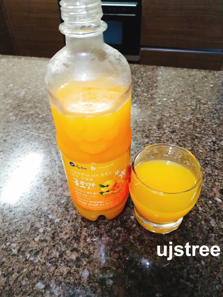  제주감귤술 귤로만/ 겉은 주스 같은데?? 먹어보면 술 술 술