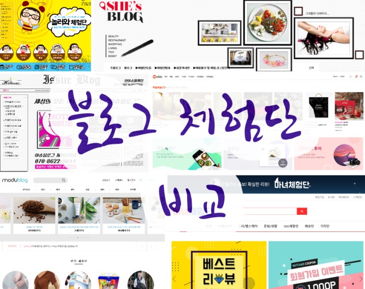  블로그 체험단 비교
