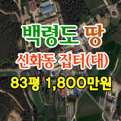  백령도 주택가 빈 집터 매매 / 북포리 (대) 270 / 신화동 백령중학교 인근