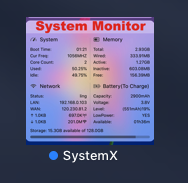 SystemX - Mac 시스템 모니터링