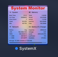  SystemX - Mac 시스템 모니터링