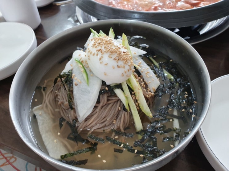  대전 롯데백화점 맛집 두꺼비집 메밀 막국수, 부대찌개