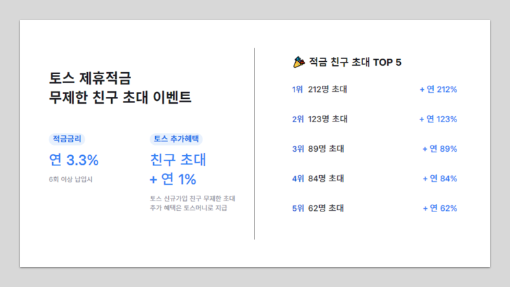  [한빗코 | 친구 초대시 +연1% 추가] 토스적금