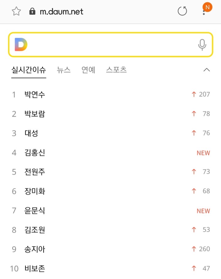 비보존 실검TOP10 ㄷㄷ