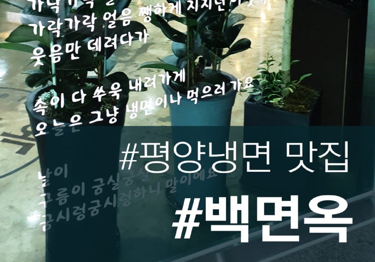  [인천] 평양냉면 맛집이야 시원해뷰러~