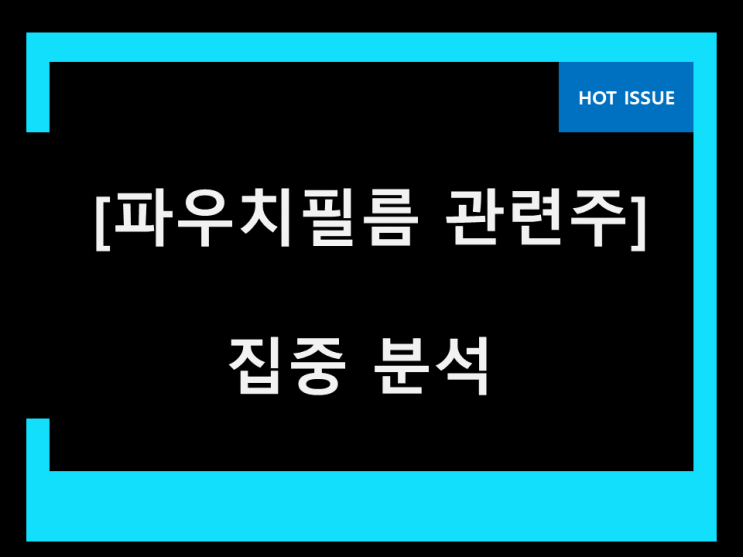  파우치필름 관련주 이건 아무도