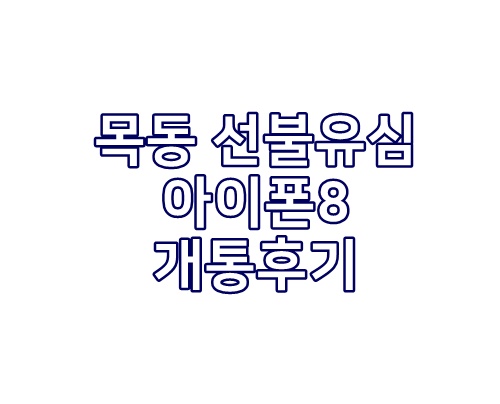  목동 선불유심 아이폰8 개통 후기