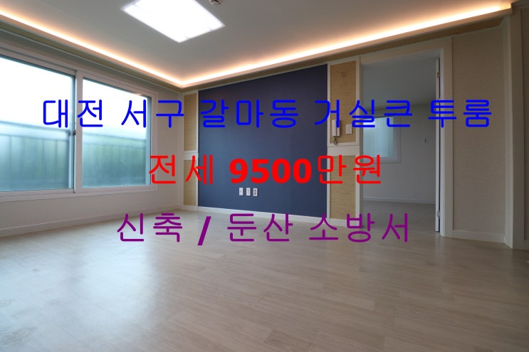  (대전 서구 갈마동) 둔산소방서 인근에 있는 신축 거실큰 투룸 ! LH전세대출까지 가능한 신축 투룸 전세 매물입니다 ^^