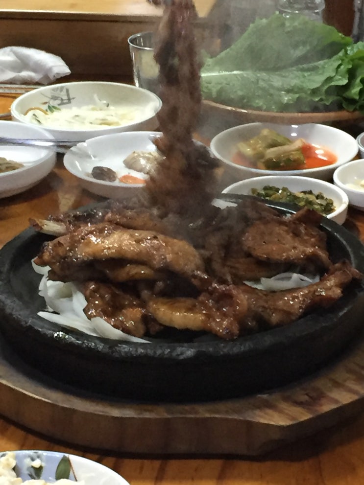  대산갈비. 돼지석갈비. 충남 아산시 도고면