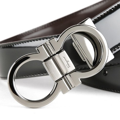  페라가모 남성용 양면 정장벨트 67 8648 NERO HICKORY 445288