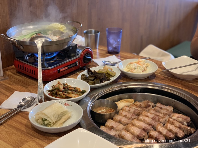  강북구청 맛집 삼덕식당에서 삼겹살에 차돌볶음밥 그리고 치즈계란찜까지 ️