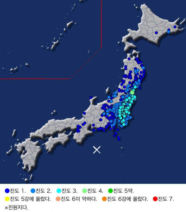  불의고리 일본 지진 혼슈 규모 6.5 ! 6호 태풍 나리 도쿄 지날때 강진 동시 발생 원전 이상 없어