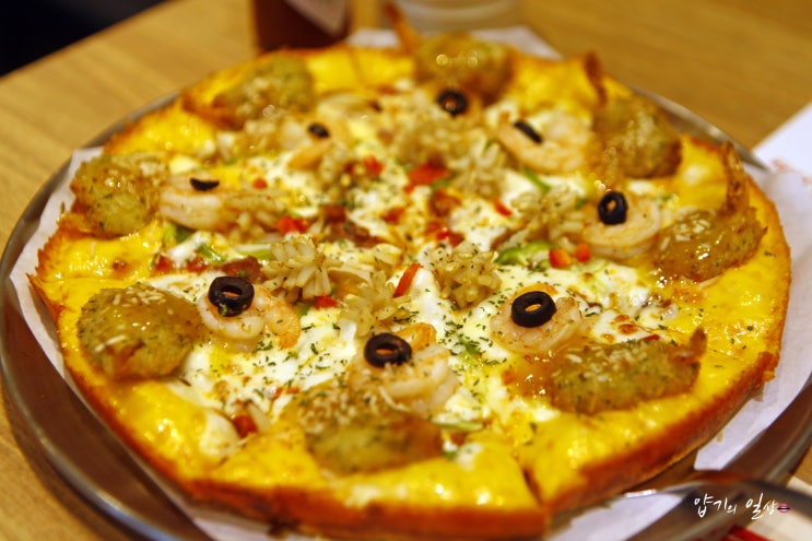  판교 피자 맛집 미스터피자 신메뉴 씨푸드아일랜드 후기