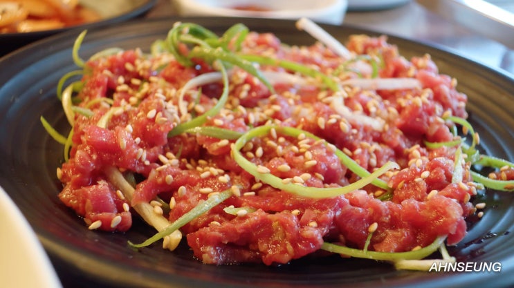  부산 해운대 한우) 원뿔한우참숯구이에서 맛있게 먹은 양념갈비 :)