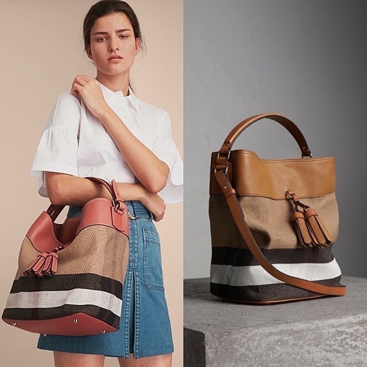  BURBERRY_버버리 송지효 애쉬비 호보 테슬백(시나몬레드/브라운)