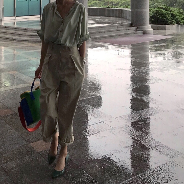  daily look, 이자벨 코튼팬츠