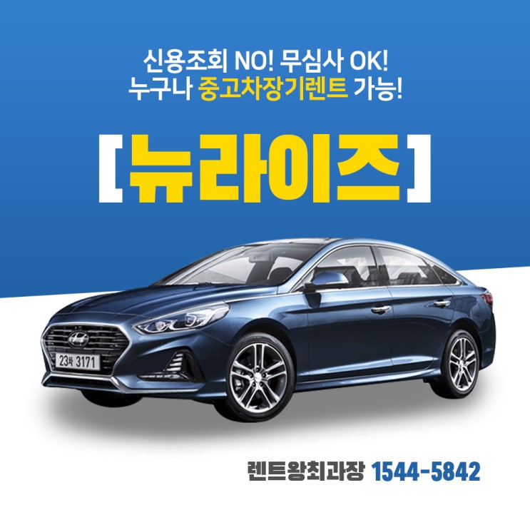  신용불량장기렌트 다양한 차량을