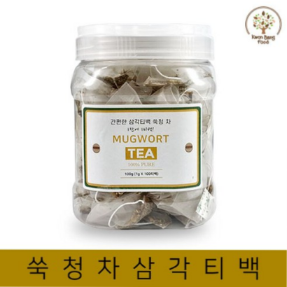 권뱅푸드 쑥차 100티백 쑥청차 (사철쑥+계피+생강+참당귀뿌리)(2% 할인)쑥청혈차최저가