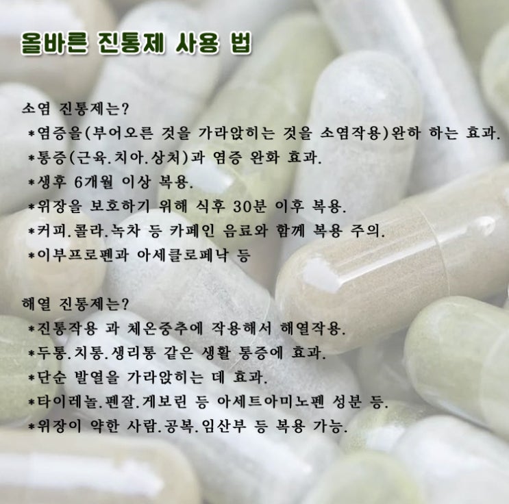  올바른 진통제 사용법