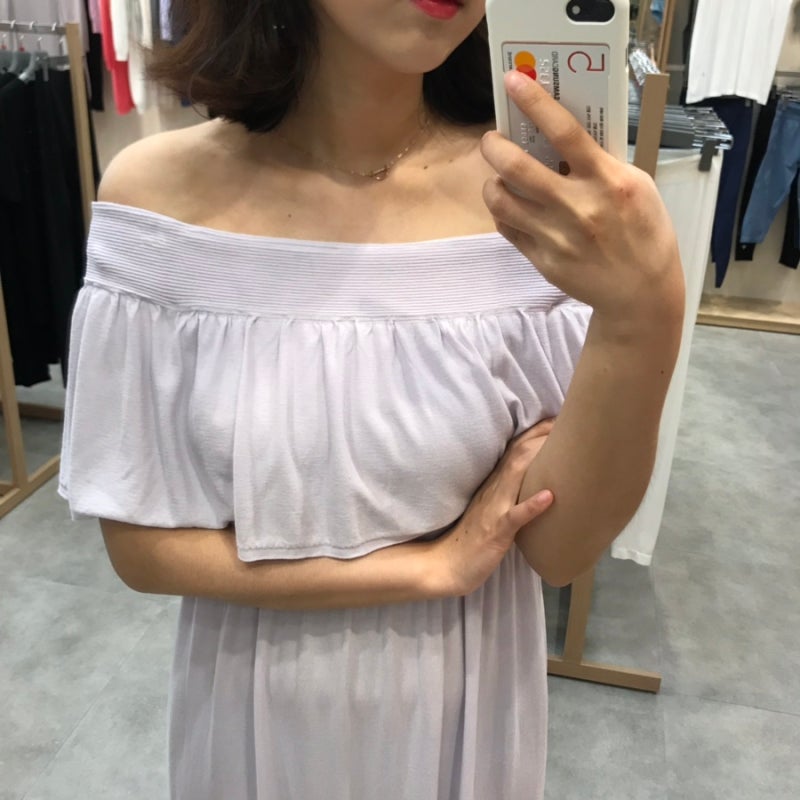 [세컨스킨] 휴가룩은 세컨스킨 오프숄더 원피스로