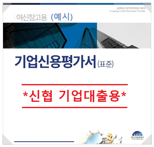  신협 대출용 기업신용평가등급   개선 사례