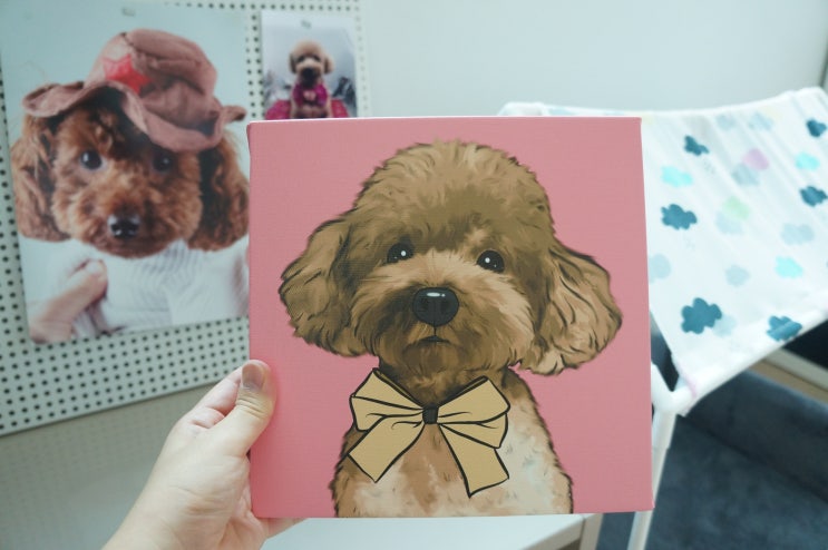  강아지팝아트는 역시 위너아트! 구슬이 캐리커쳐 볼때마다 사랑스럽
