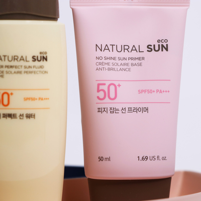  더페이스샵 내추럴 선 에코 선크림 2종, 선워터 & 선 프라이머