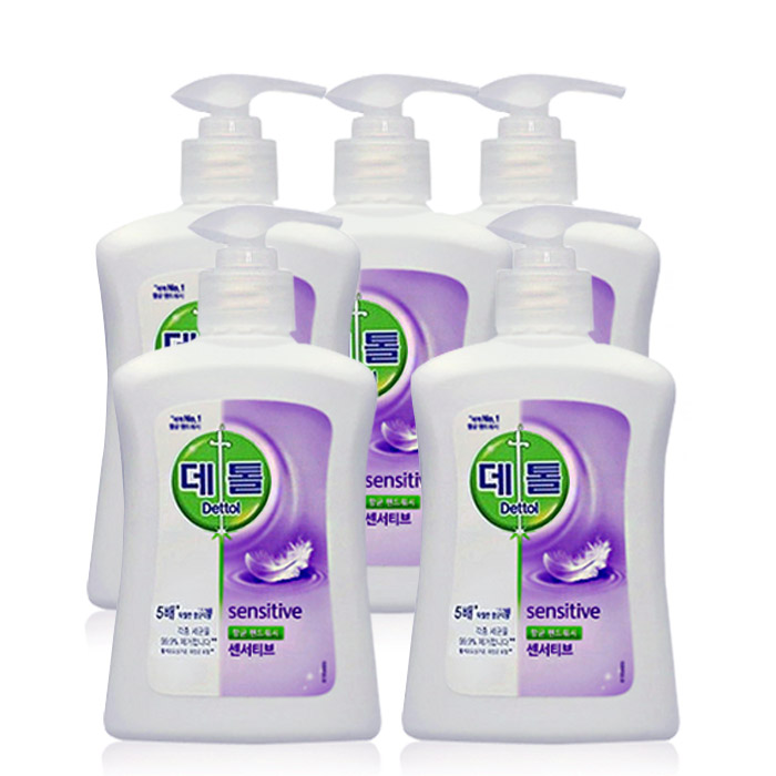  데톨 핸드워시 센서티브 250ml, 5개