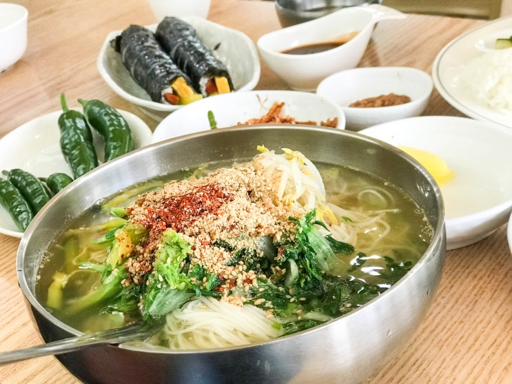  진주 국수맛집 시원한 물국수와 돈까스가 맛있는 국수카페