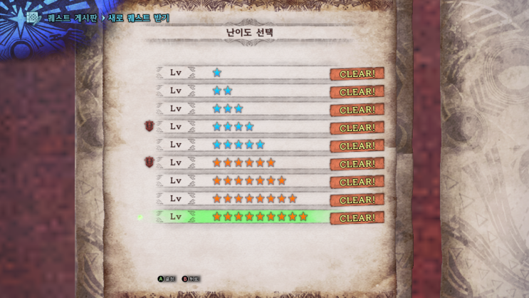  몬스터헌터 월드 자유퀘스트 목록, 올 클리어 공략