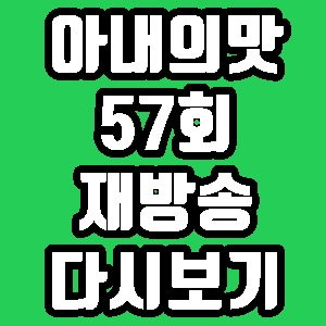  아내의맛 송가인 스티브 바라캇 57회 재방송 편성표 다시보기 방송시간