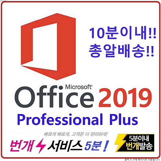 마이크로소프트 오피스 2019 Pro Plus 10분 총알배송, 오피스 2019 Pro Plus 이메일 배송상품