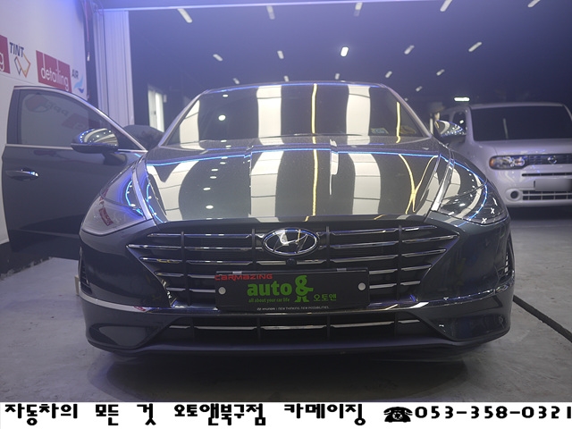  대구튜익스전문점 오토앤북구점 카메이징 현대자동차 DN8 신형쏘나타 빌트인캠 DVRS 보조배터리 장착