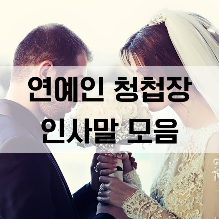  연예인청첩장인사말, 문구 모음(지성이보영,진태현박시은,김무열윤승아,인교진소이현)
