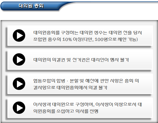 사회적협동조합 총회, 이사회 및 임원