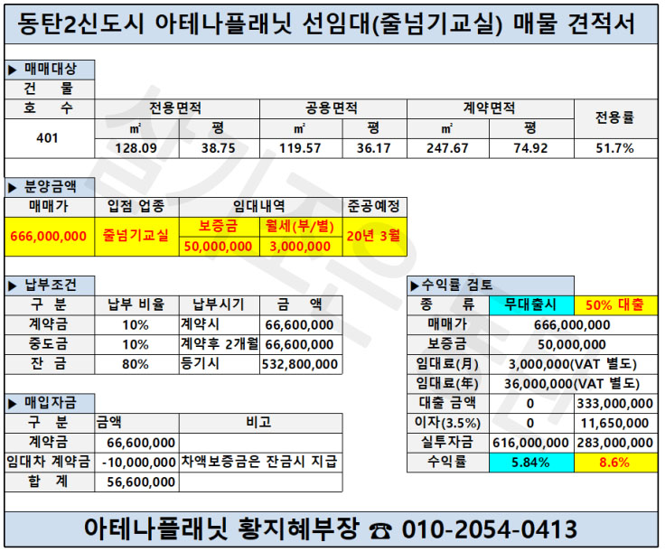  동탄2신도시 아테나플래닛 줄넘기학원 맞춰진 상가있어요