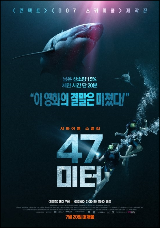  47 미터 결말, 47 Meters Down, 2017 영화 