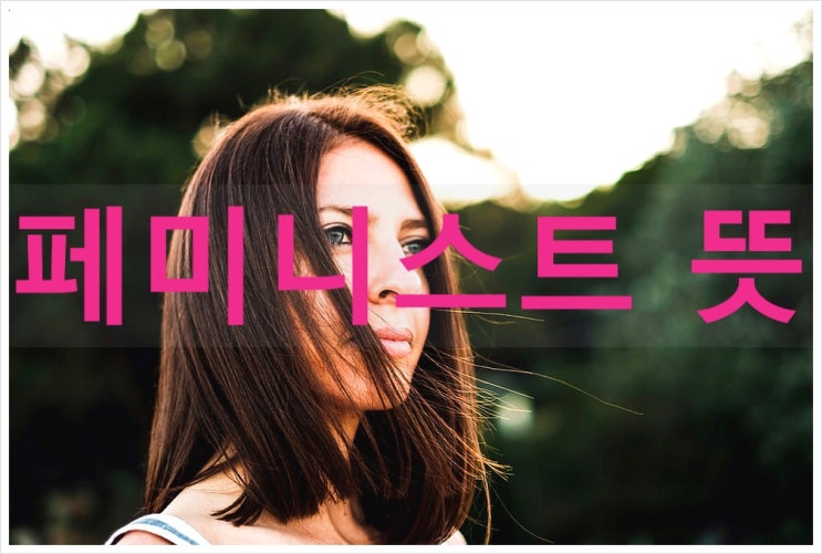  페미니스트 뜻 여성인권