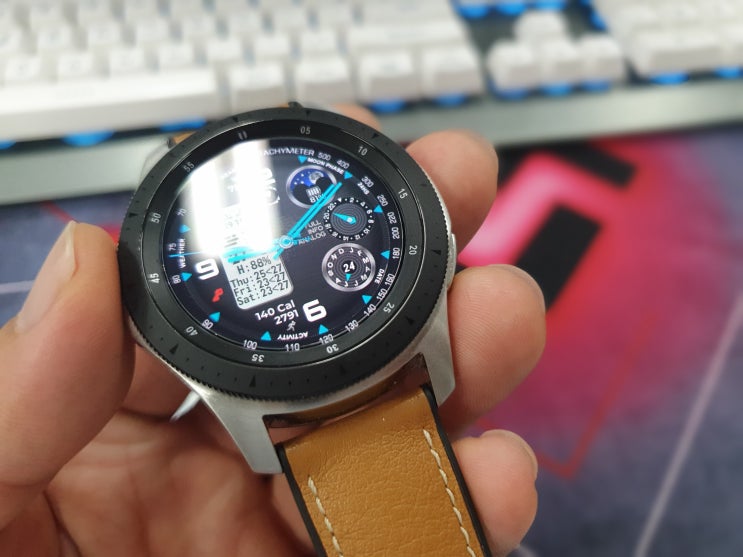  힐링쉴드 갤럭시워치(46mm) 보호필름 :: 블루라이트차단 액정보호필름 장착