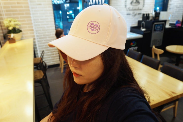  귀여운야구모자 RGB201 롱스트랩 핑크 자수볼캡 여자야구모자로 딱이야