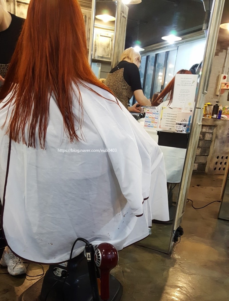 여주 투톤 염색 코랄오렌지컬러 데일리 4