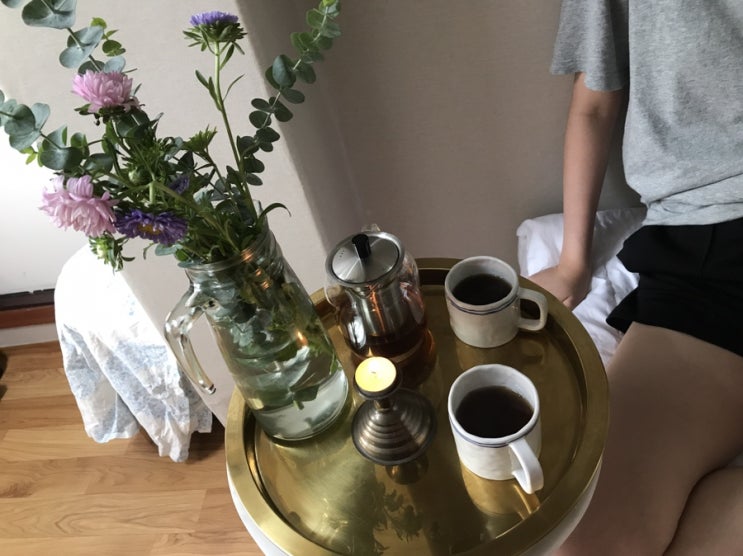  막내동생과 폭우 속 여름 서울 첫 데이트, 낮잠, 강남역쇼핑,집밥, 가족, 티타임