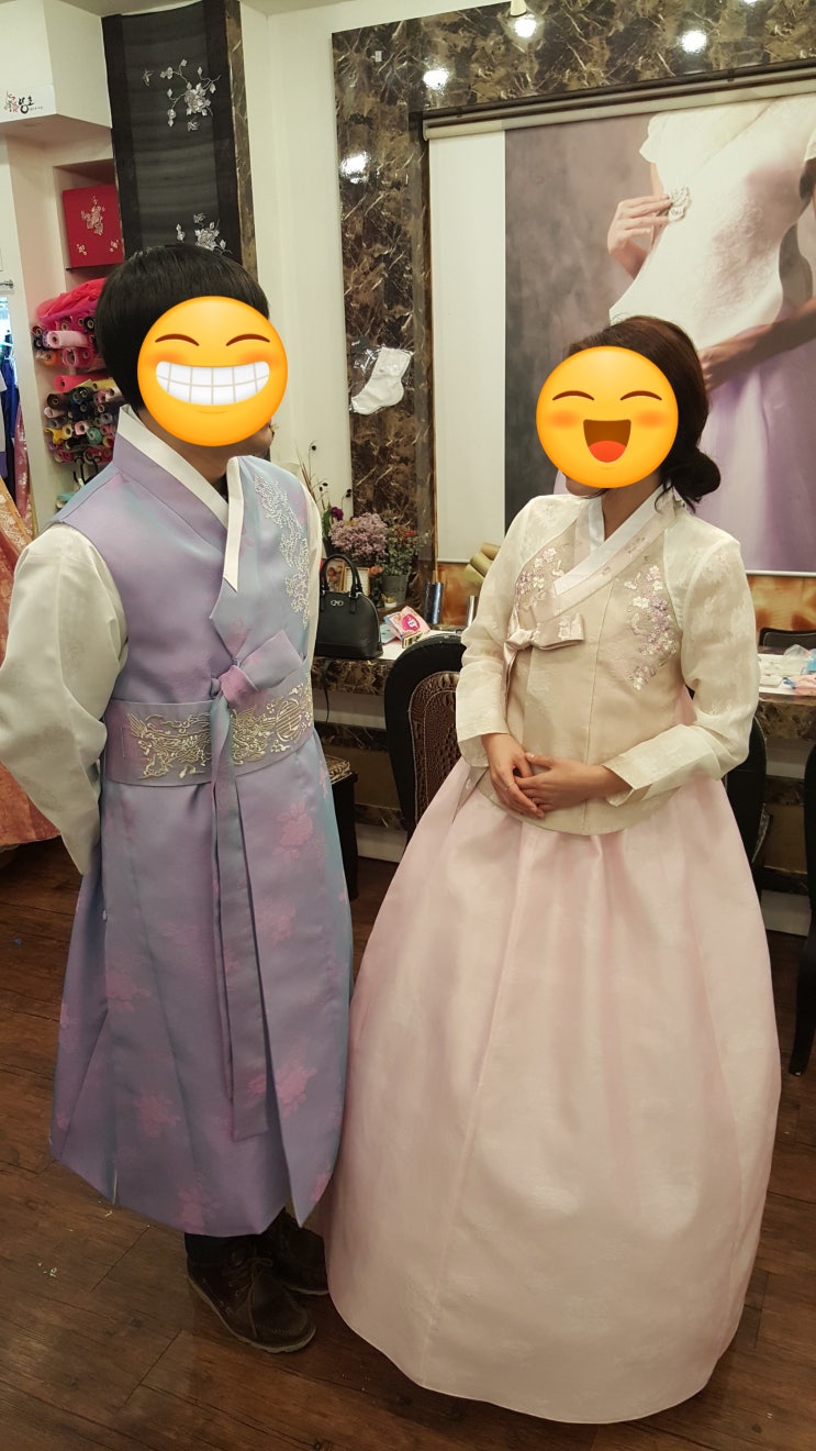  안산한복대여 엄마 결혼식 혼주한복 때문에 들렀던 예선가 우리 하객인사 할것까지 완료!