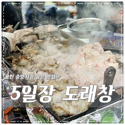  용인 중앙시장 5일장 도래창 엄지척> < 대체 얼마나 맛있길래???