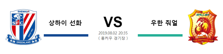  8월2일 20시35분  [CHA SL]  상하이 선화vs우한 줘얼 상하이 선화 우한 줘얼
