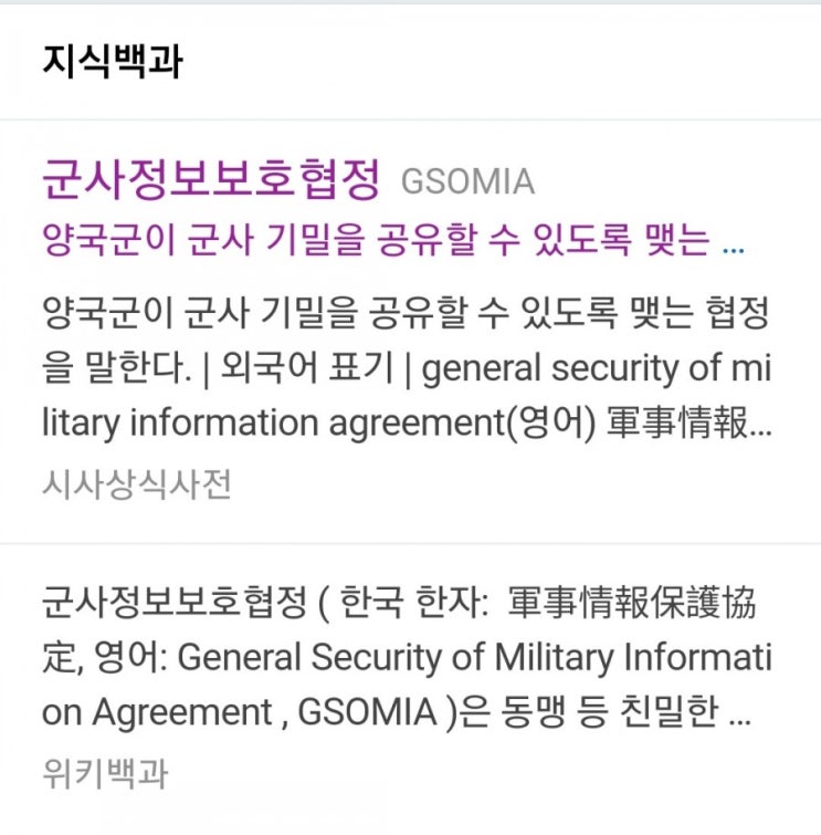  지소미아뜻 /GSOMIA 뜻 화이트리스트 백색국가 제외