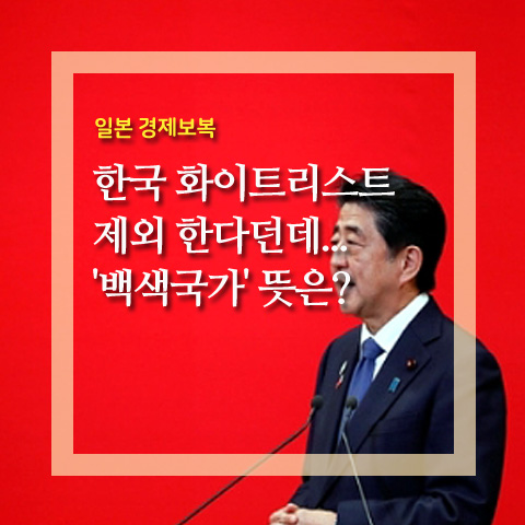 [일본 경제보복]한국 화이트리스트 제외한다던데...'백색국가' 뜻은?