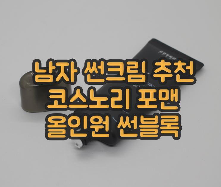  남자썬크림 추천 코스노리 포맨 올인원 썬블록