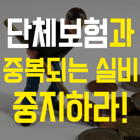  단체보험과 중복되는 개인 실비보험은 납입중지하라!