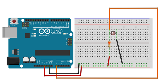아두이노를 이용한 센서 제어-step6-아날로그 입력센서 사용